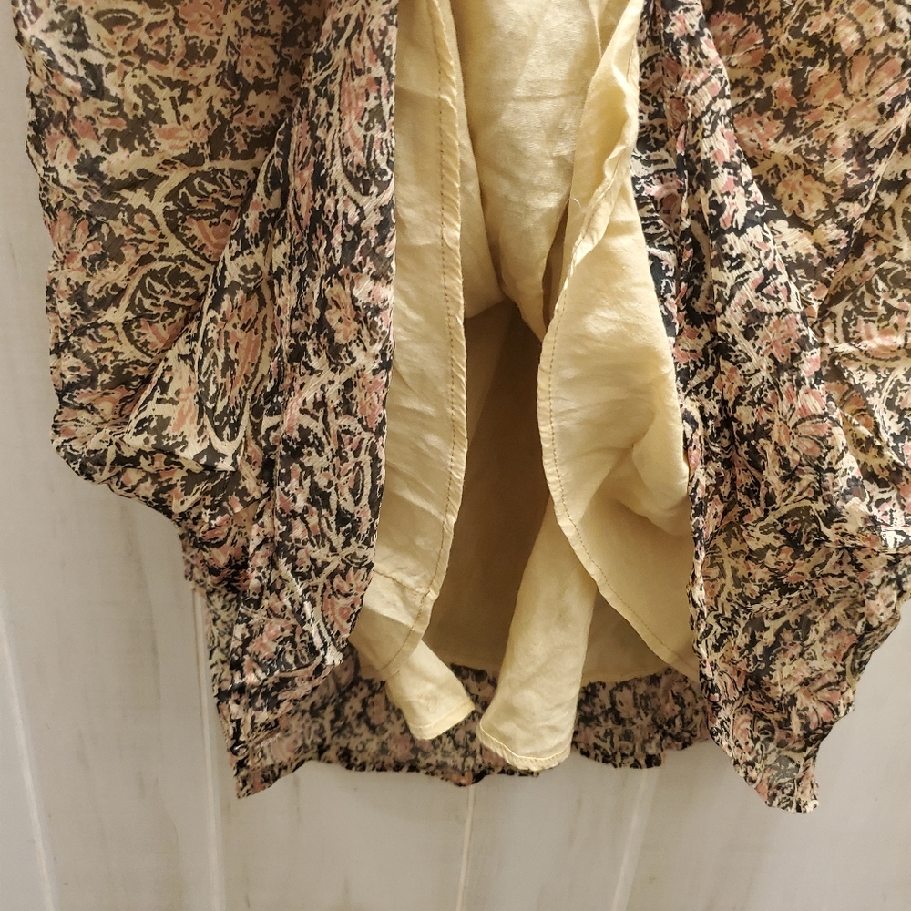 Free People Aglow Midi Dress Long Puff Sleeve Smock Open Back Large NWOT - Picture 12 of 14